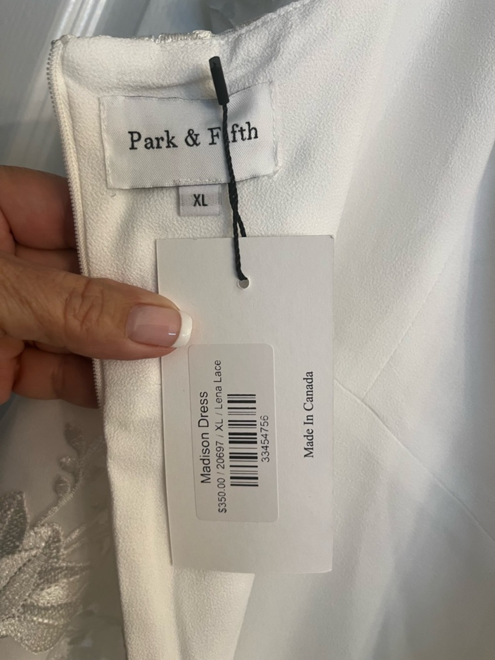 Park & Fifth White Lace Slip Dress - Picture 12 of 15
